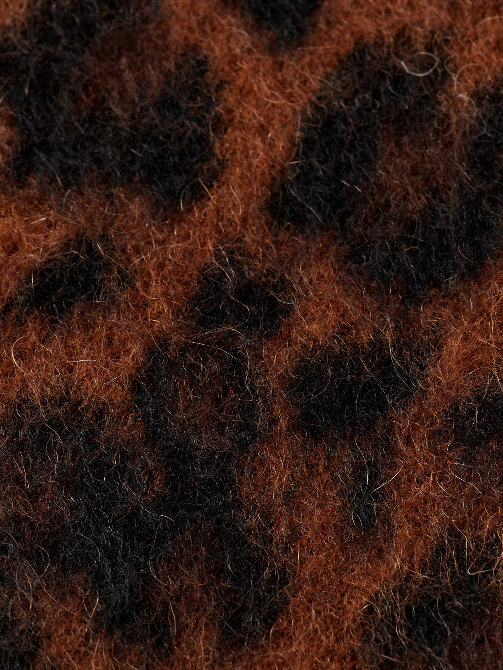 Fuzzy jacquard cardigan - Peace Leopard