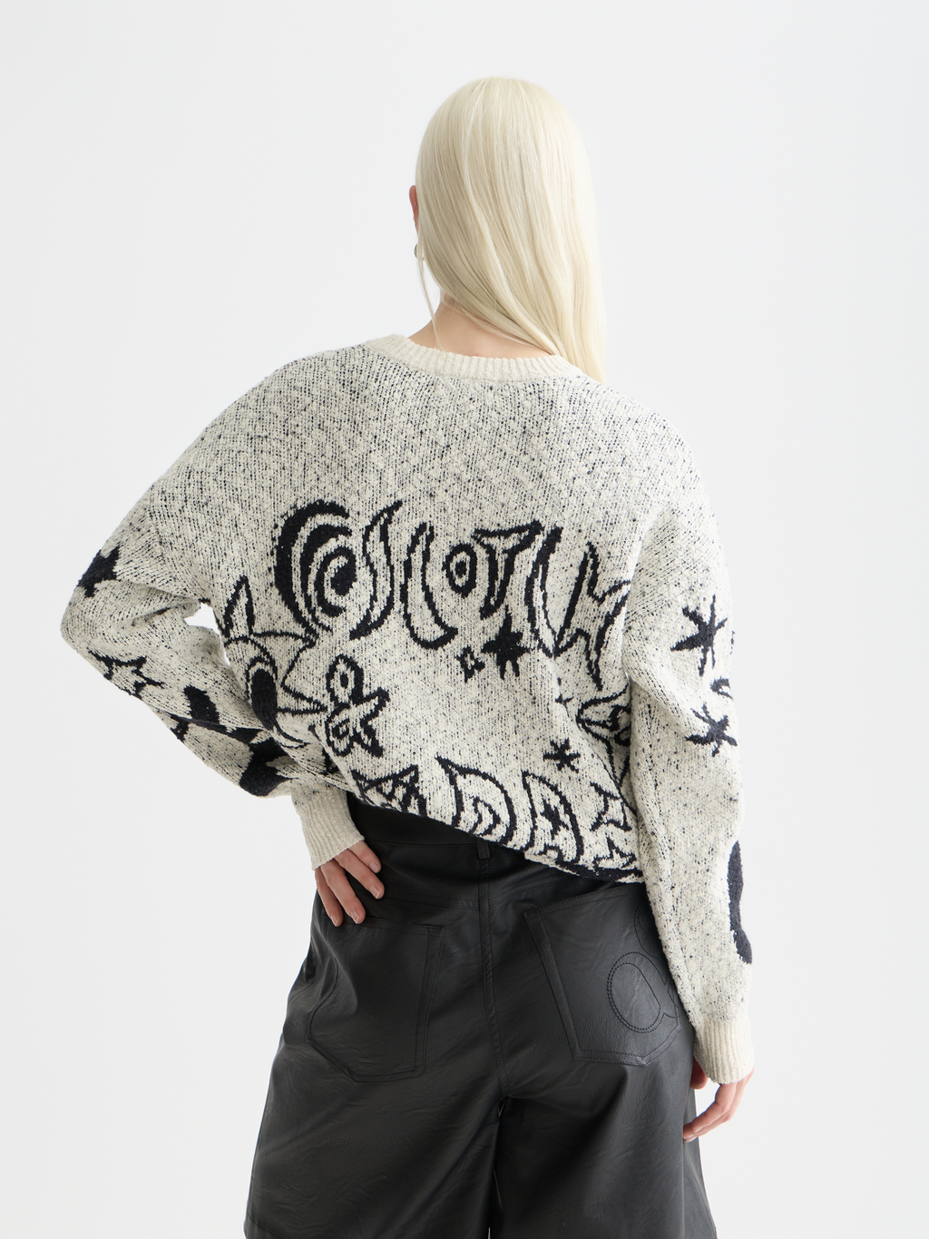 Jacquard pullover - Eggnog