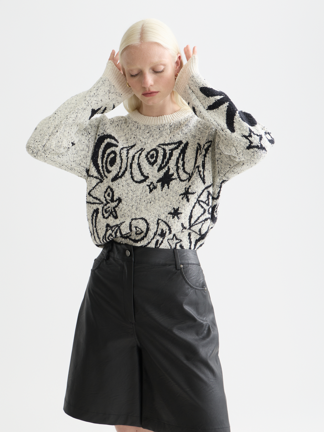 Jacquard pullover - Eggnog
