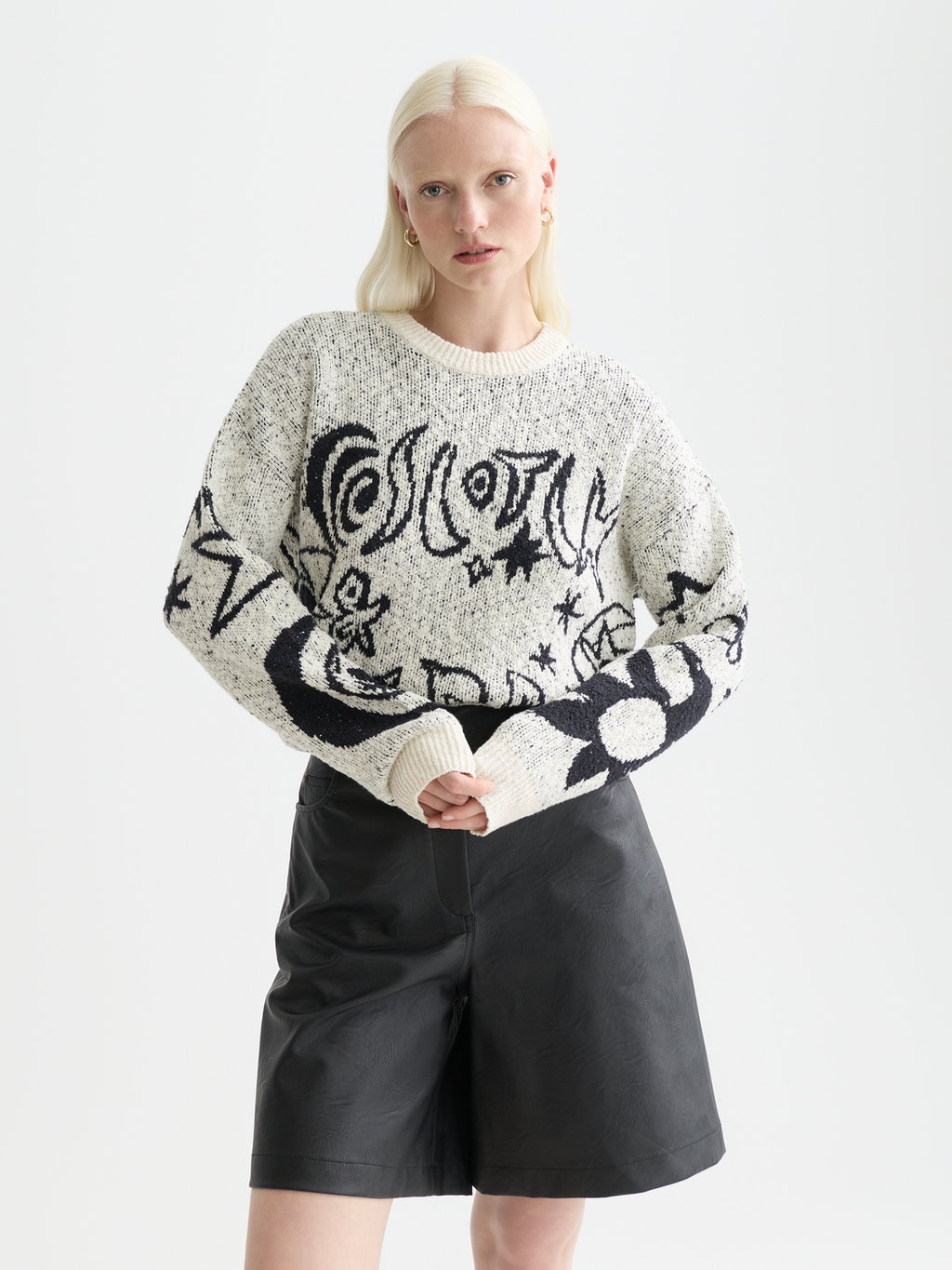 Jacquard pullover - Eggnog