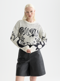 Jacquard pullover - Eggnog