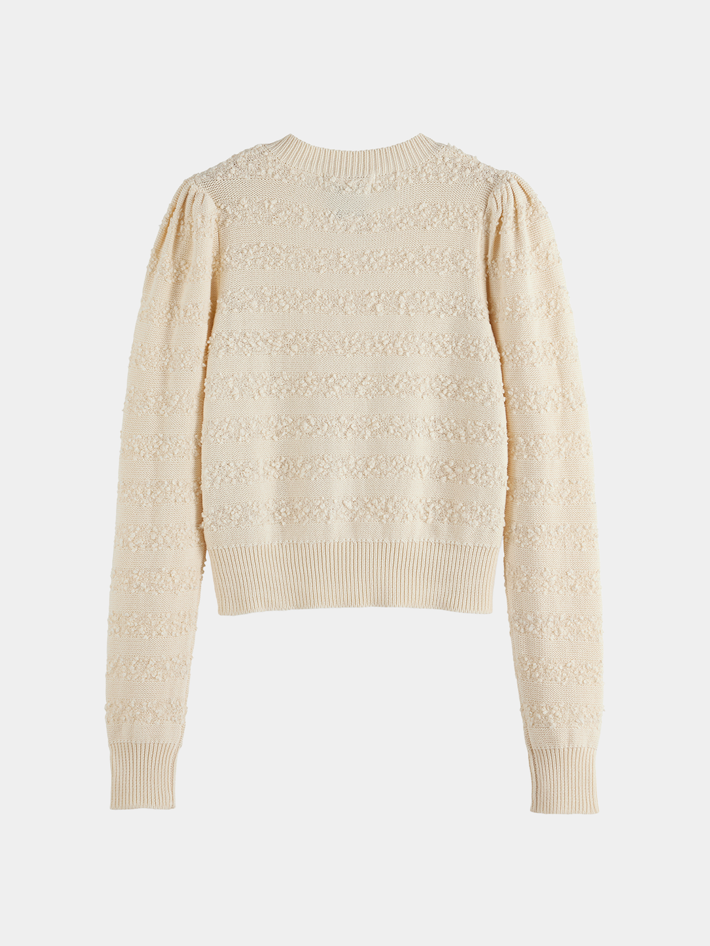 Scotch & Soda - Boucle stripe cardigan - Eggnog