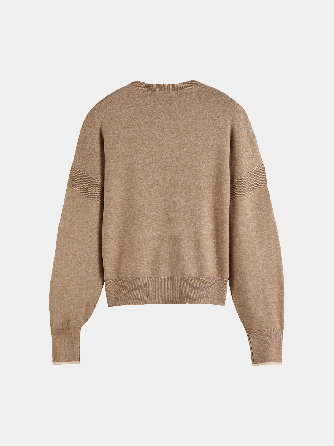 V-neck relaxed-fit pullover - Amphora Melange