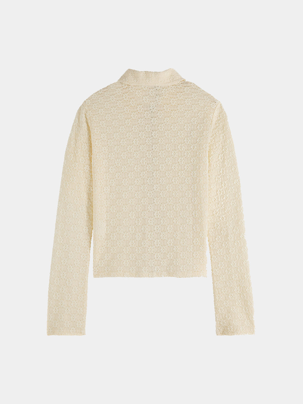 Zip through long sleeve top - Eggnog