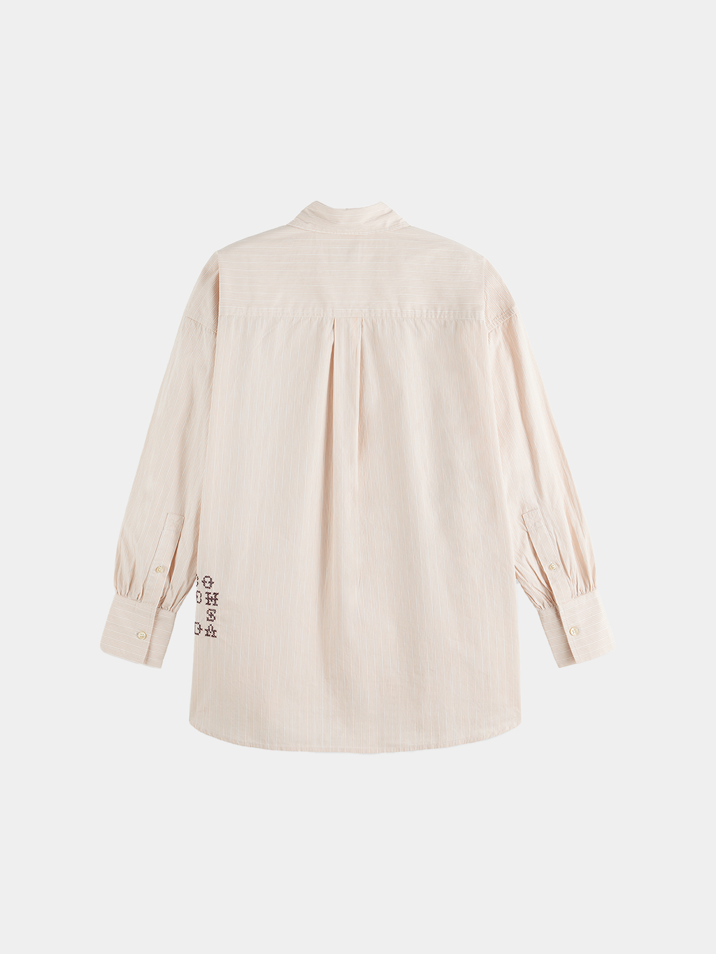 Scotch & Soda - Embroidered girlfriend shirt - Rose Dust Stripe