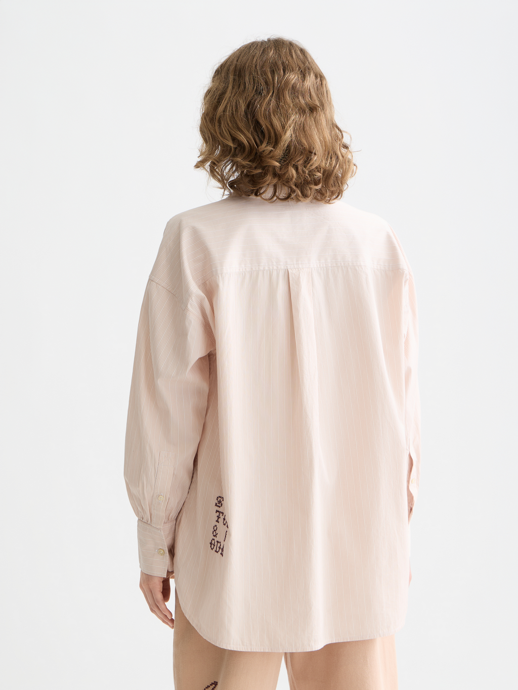 Scotch & Soda - Embroidered girlfriend shirt - Rose Dust Stripe