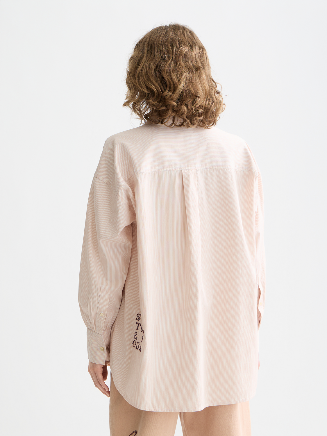 Scotch & Soda - Embroidered girlfriend shirt - Rose Dust Stripe