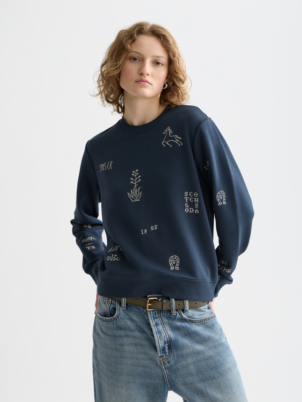 Embroidered sweatshirt - Carbon