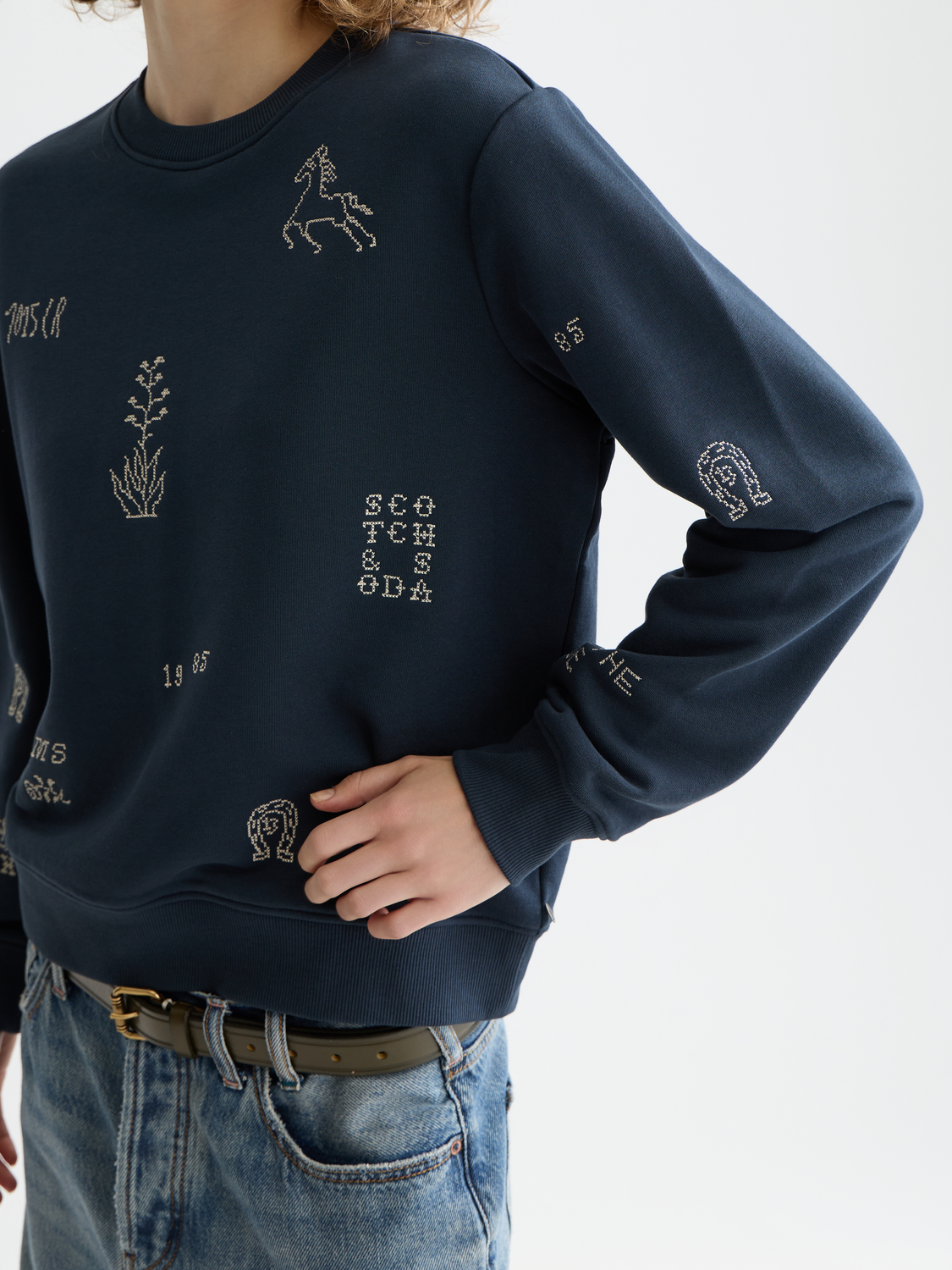 Embroidered sweatshirt - Carbon