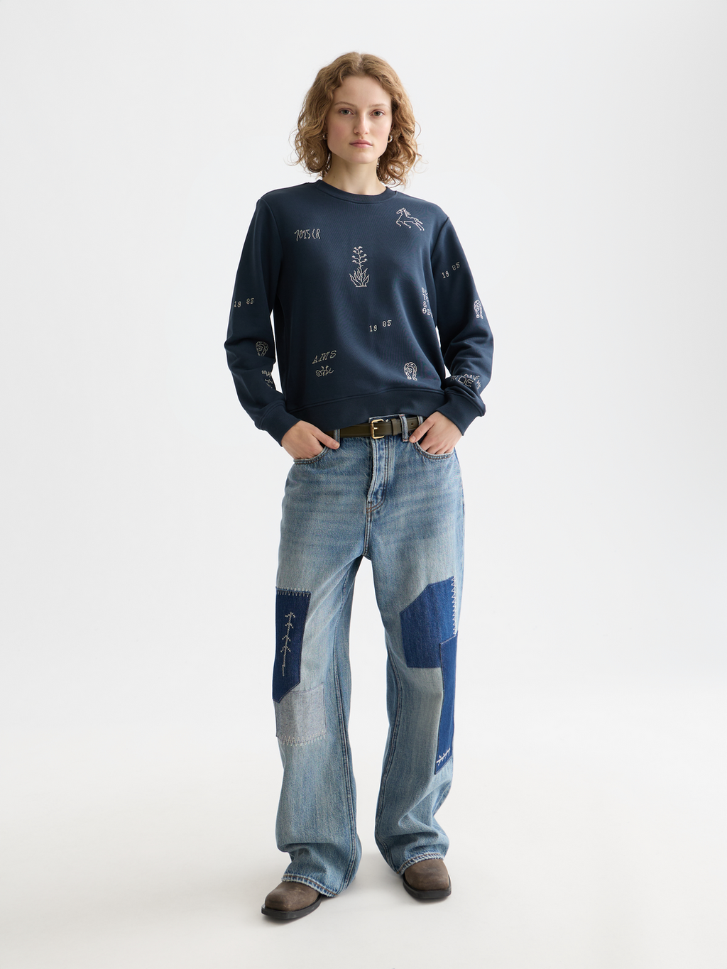 Embroidered sweatshirt - Carbon