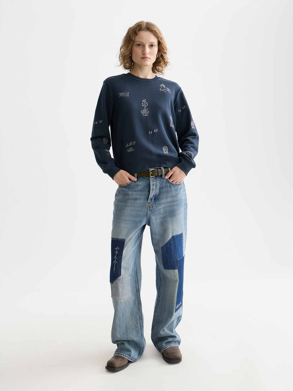 Embroidered sweatshirt - Carbon