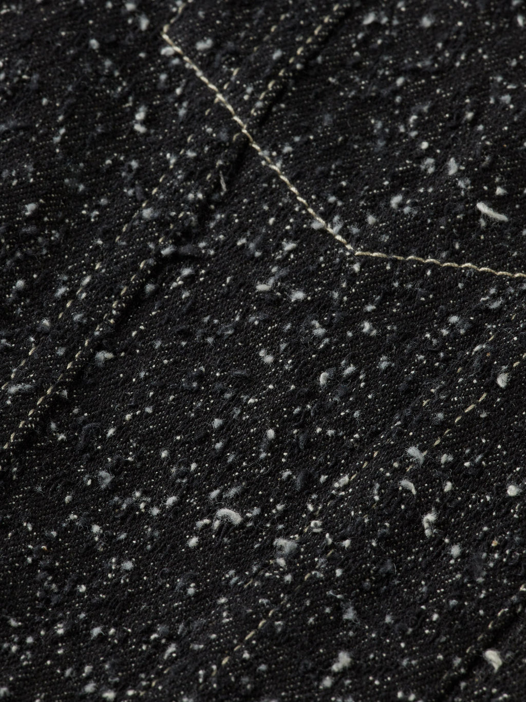 Textured denim jacket - Black Snow