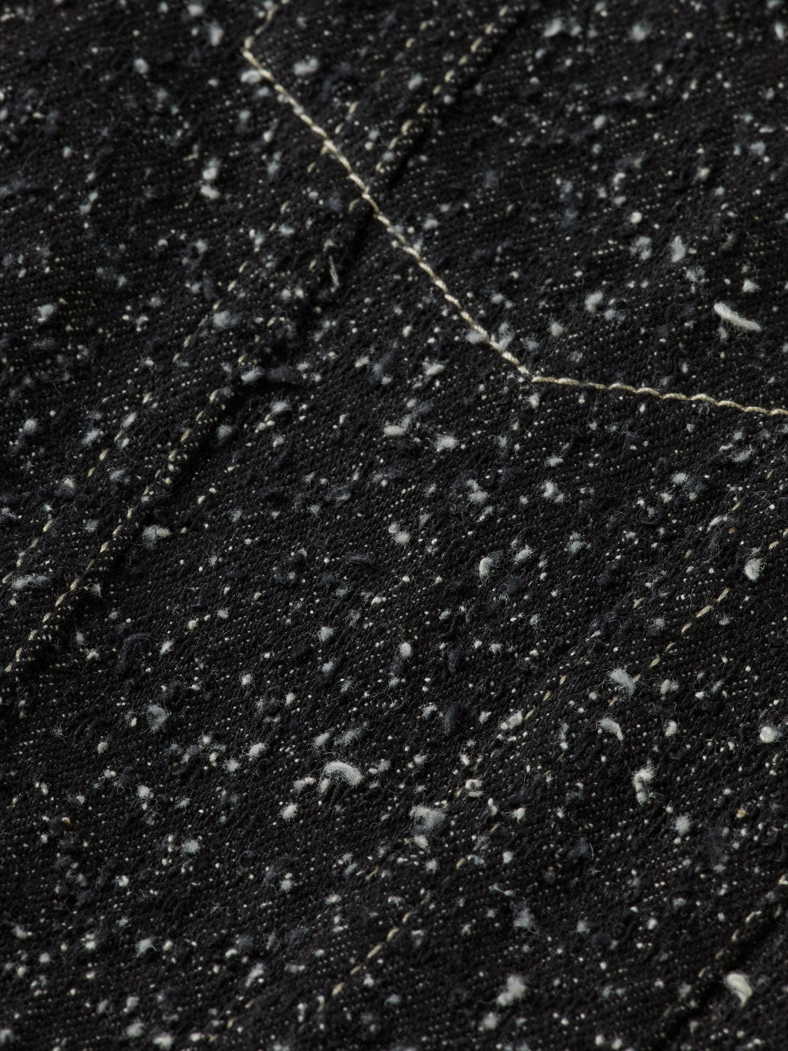 Textured denim jacket - Black Snow
