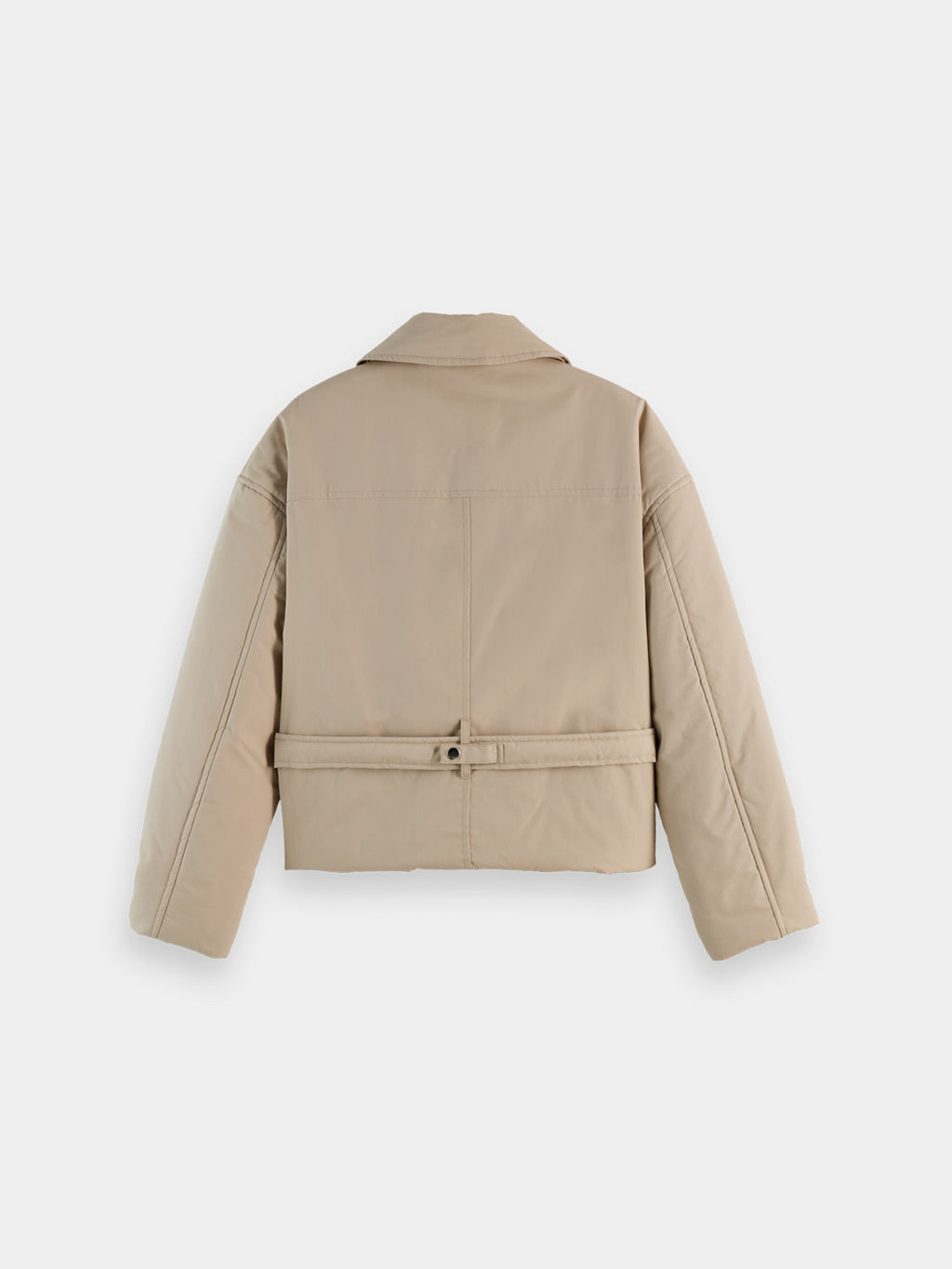 Padded cropped trench coat - Plaza Taupe