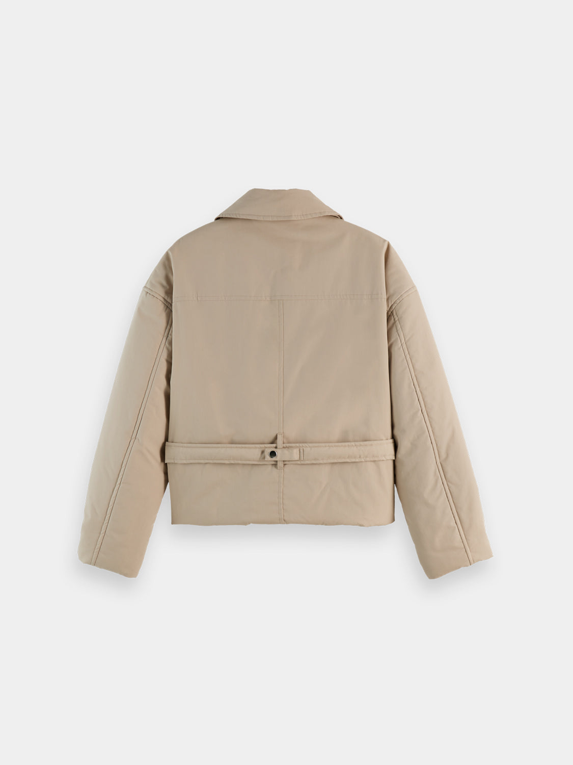 Padded cropped trench coat - Plaza Taupe