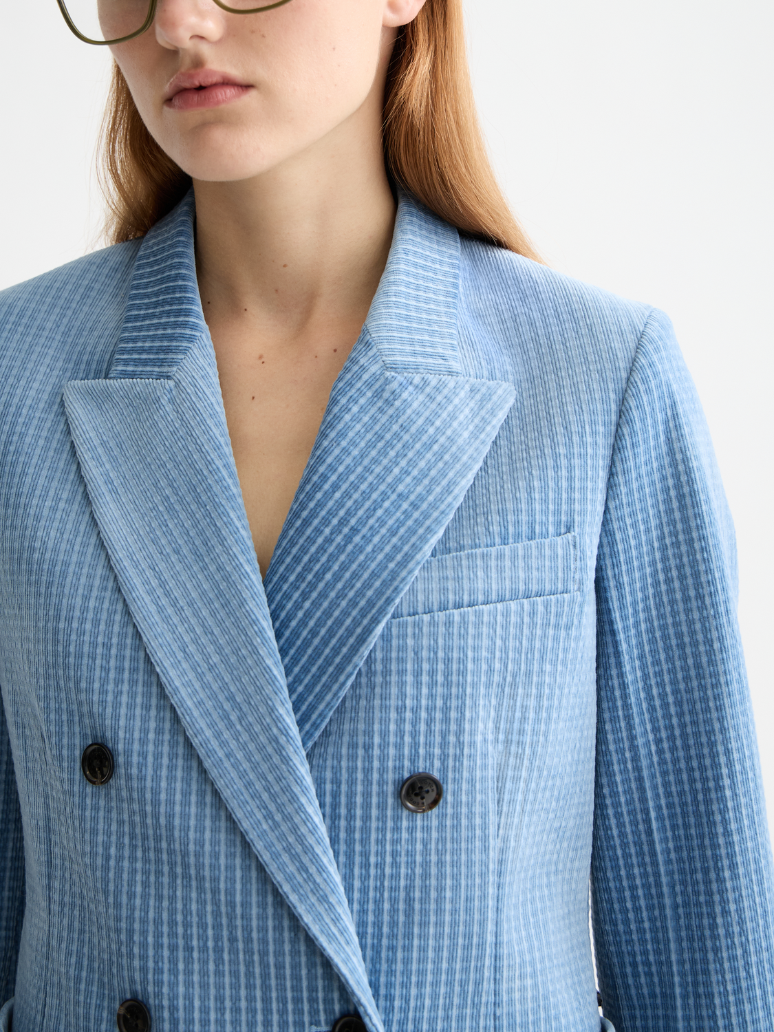 Corduroy blazer - Faded Denim