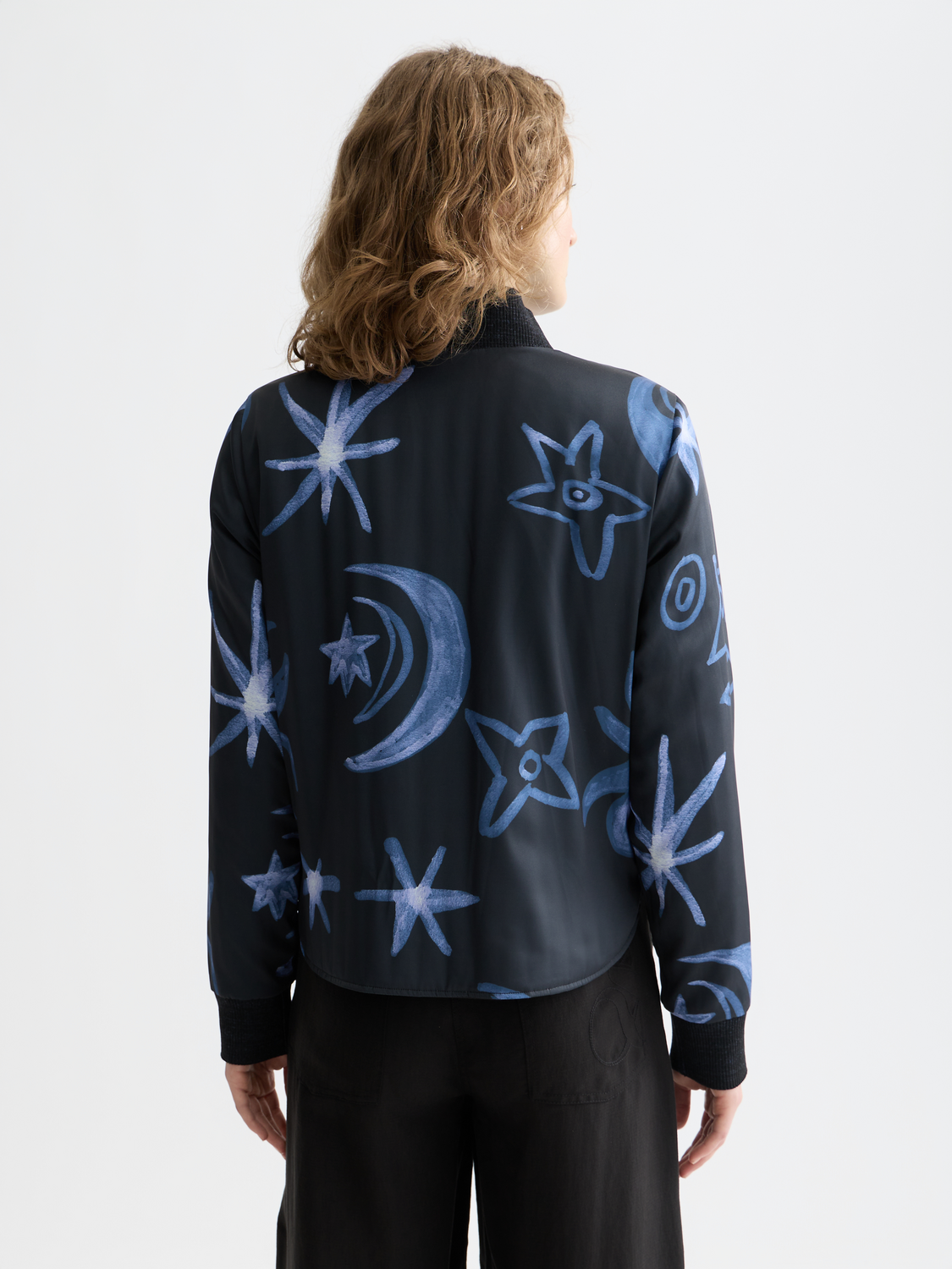 Reversible quilted bomber - Meteorite
