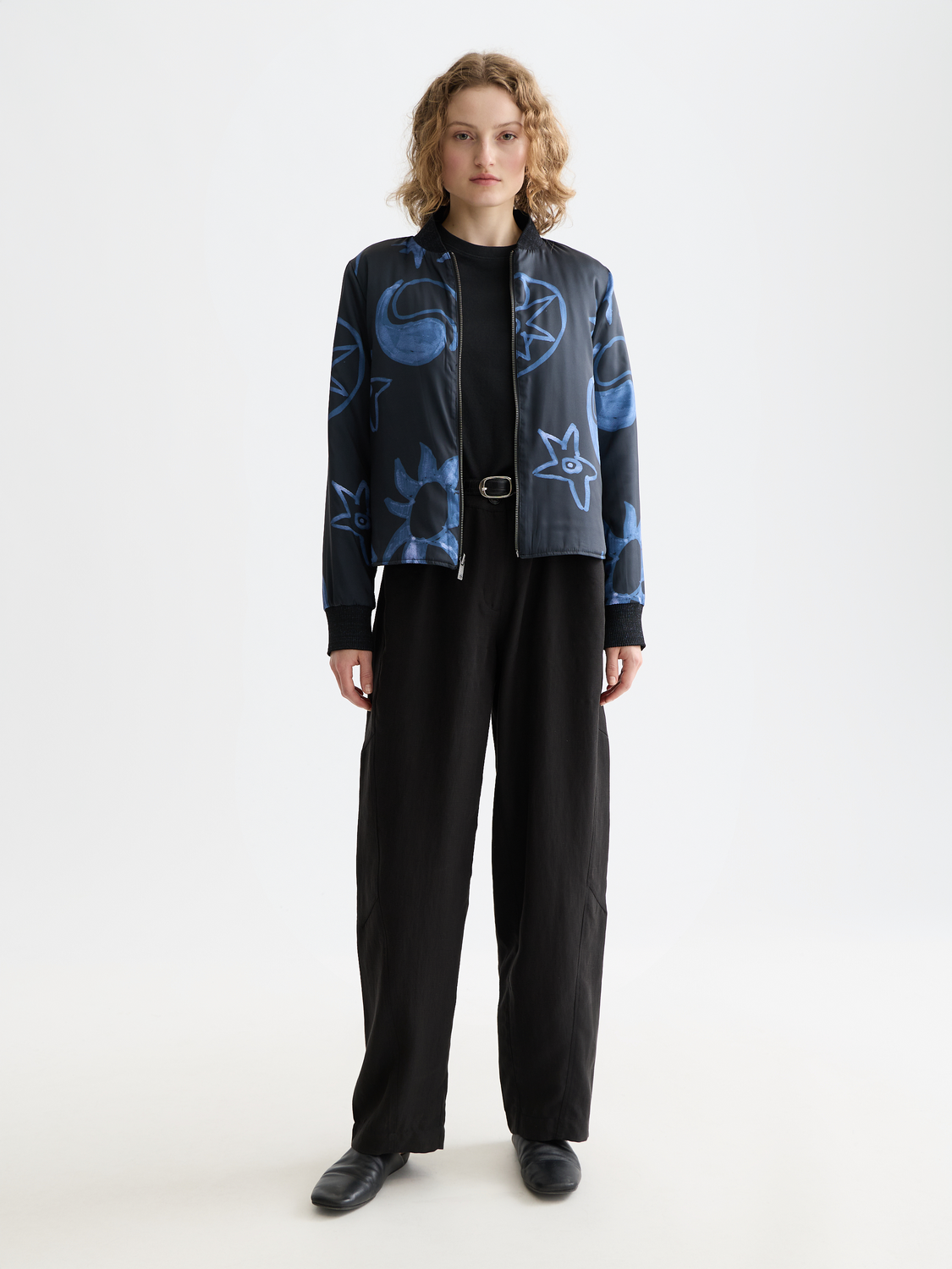 Reversible quilted bomber - Meteorite