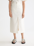 Workwear midi skirt - Eggnog