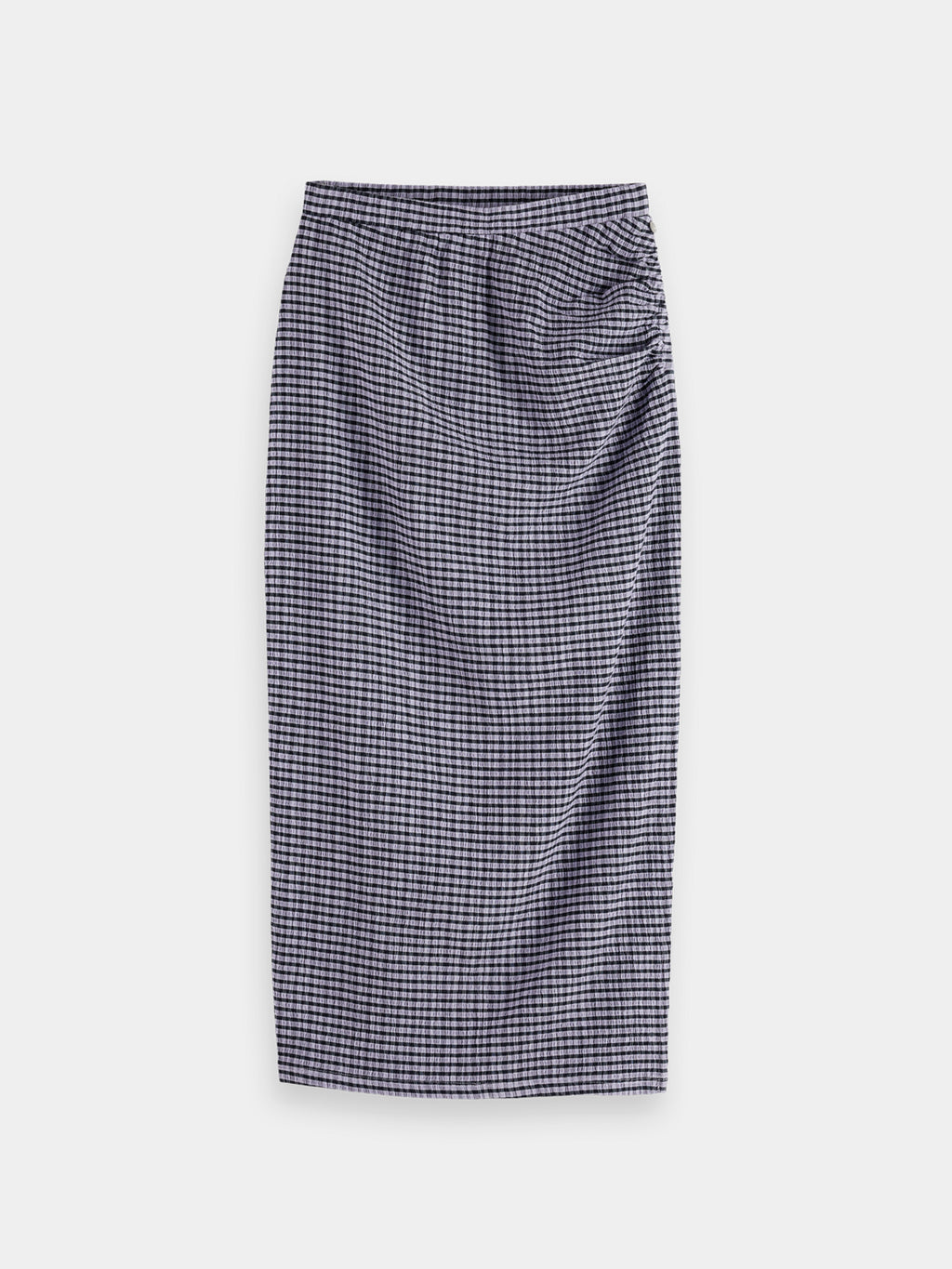 Gingham midi skirt - Sky Captain/ Languid Lavender