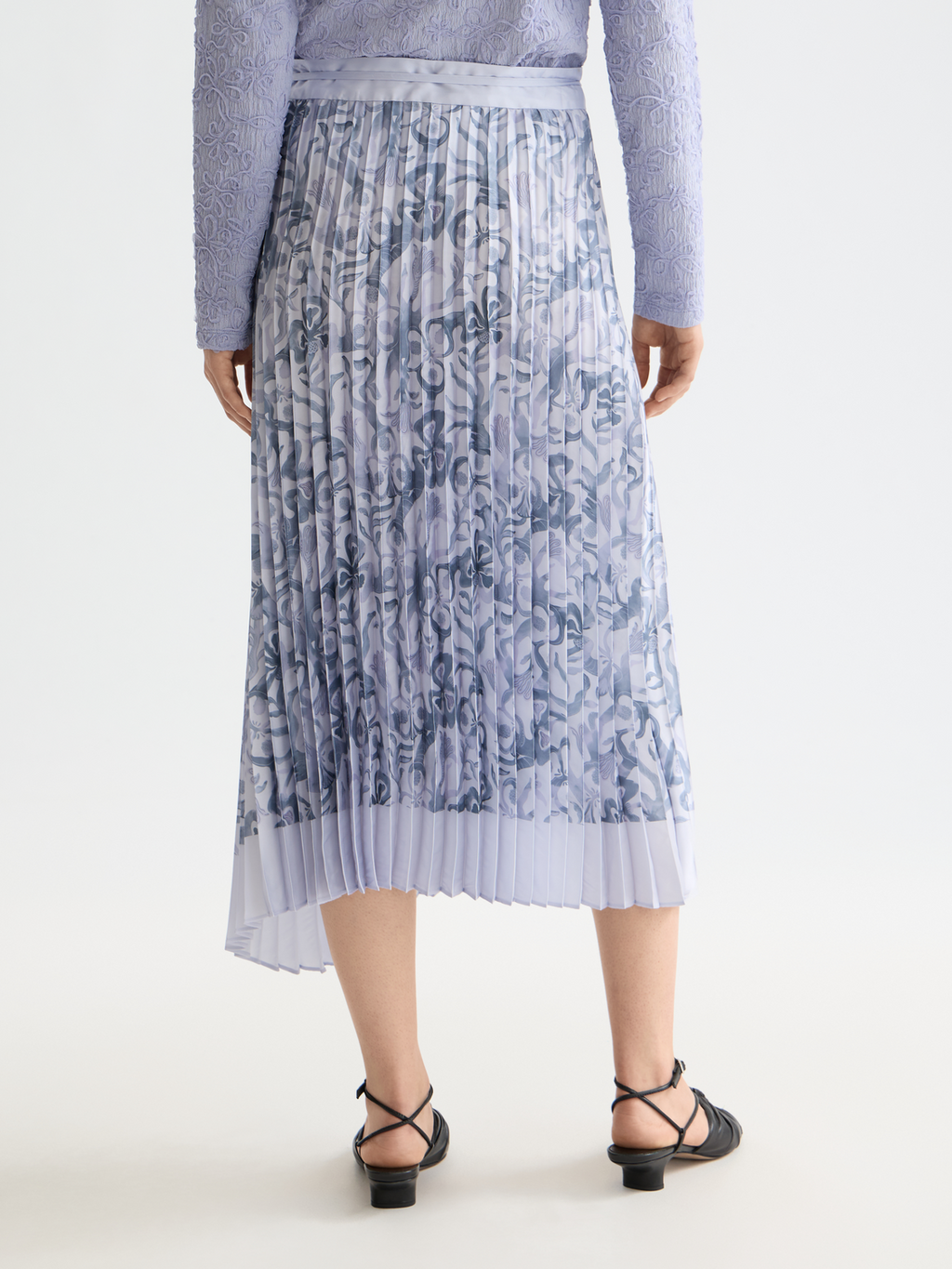 Asymmetrical pleated skirt - Dancer Lavender