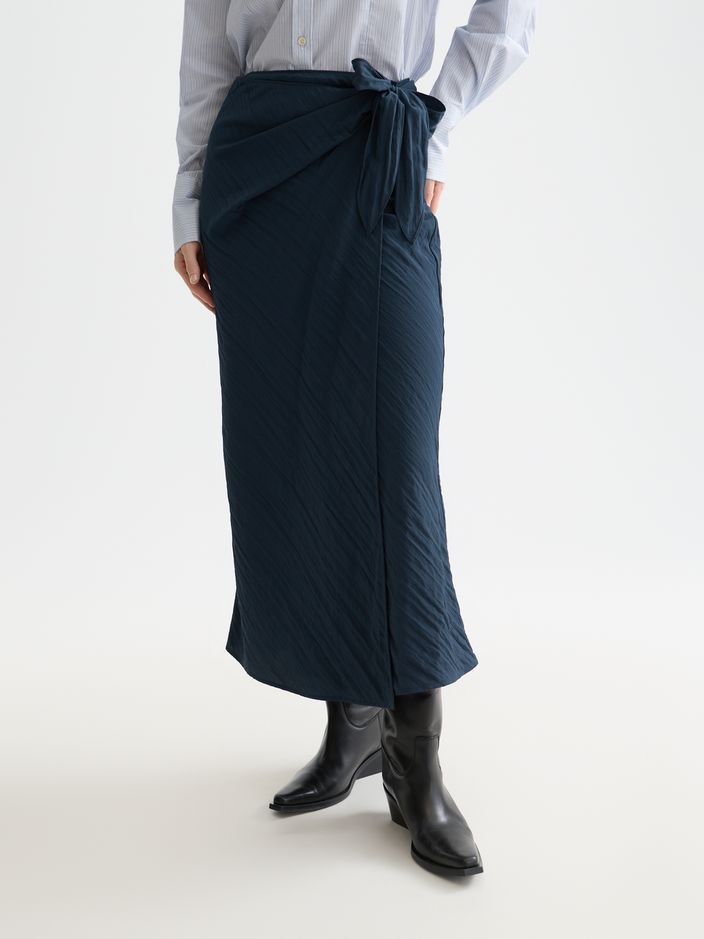 Scotch & Soda - Midi wrap skirt - Carbon