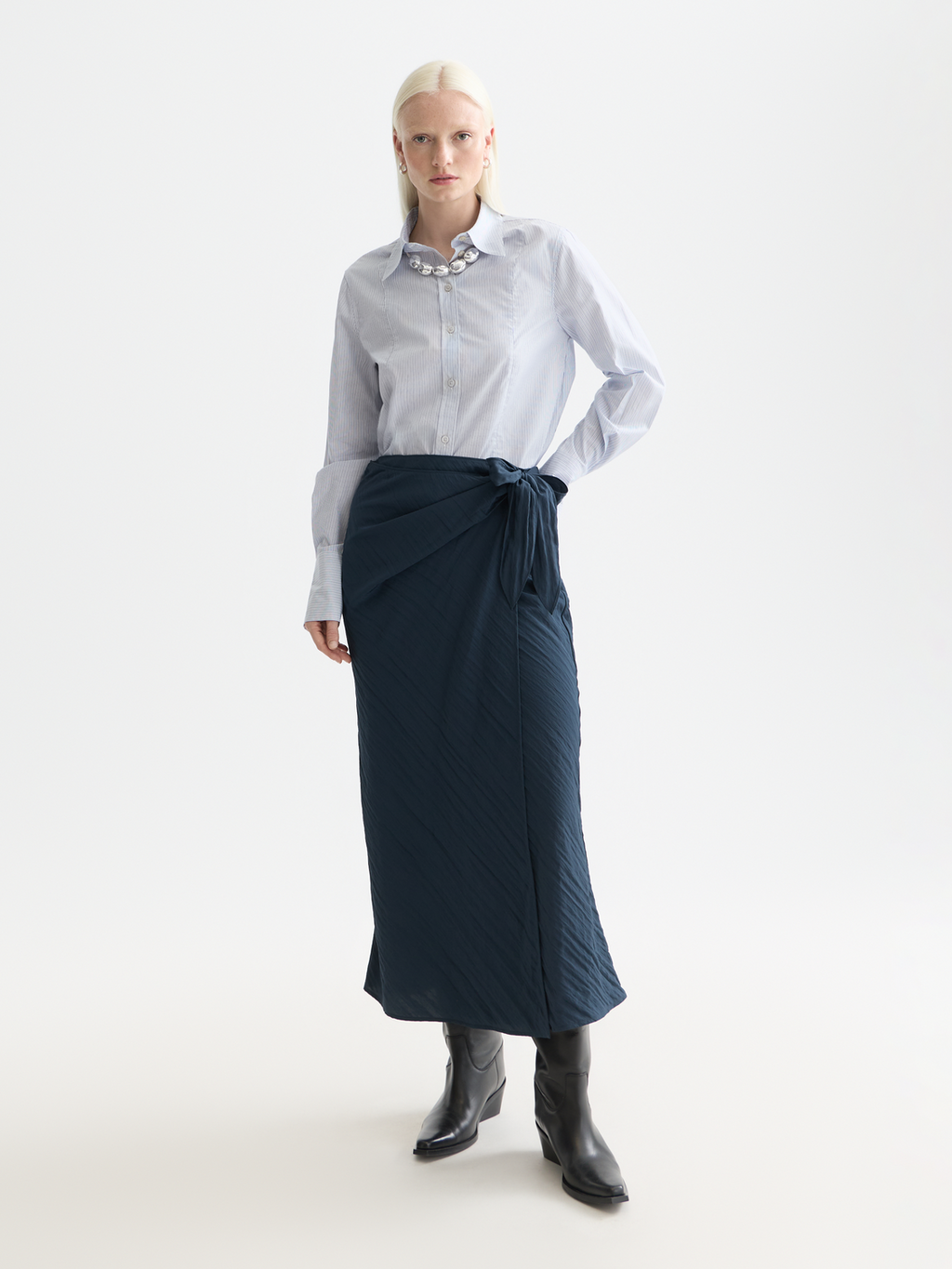 Scotch & Soda - Midi wrap skirt - Carbon