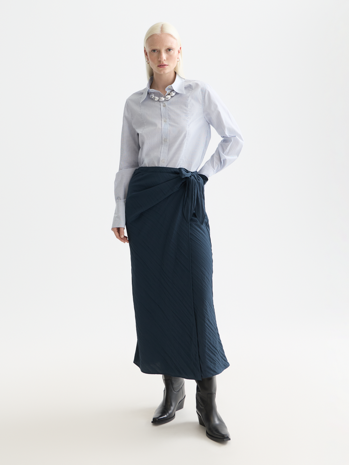 Scotch & Soda - Midi wrap skirt - Carbon