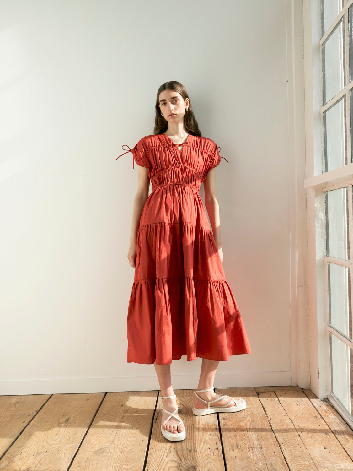Gathered midi dress - Ketchup
