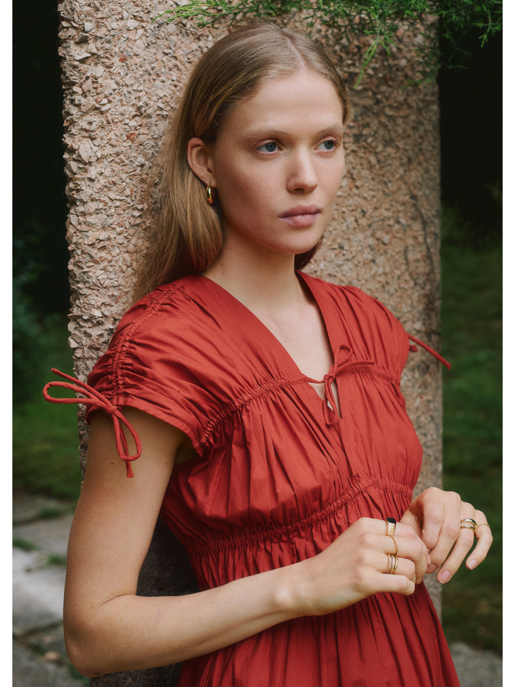 Gathered midi dress - Ketchup