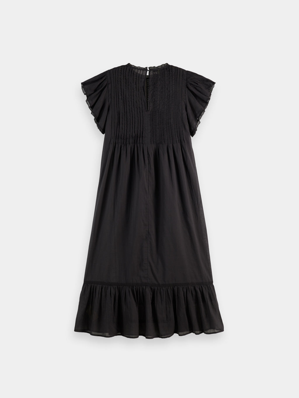 Pleated front maxi dress - Meteorite