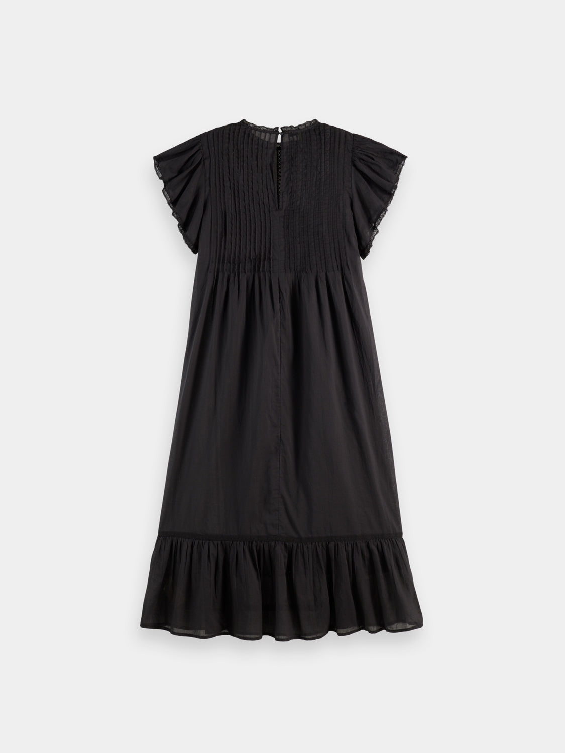 Pleated front maxi dress - Meteorite