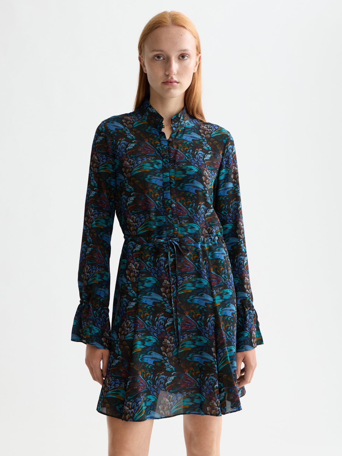 Printed mini dress - Pheasant