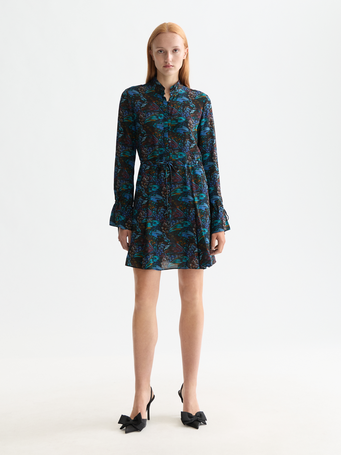 Printed mini dress - Pheasant