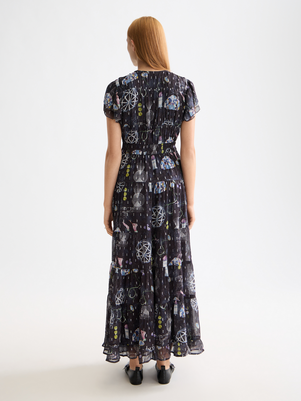 Gathered maxi dress - Black Mountain