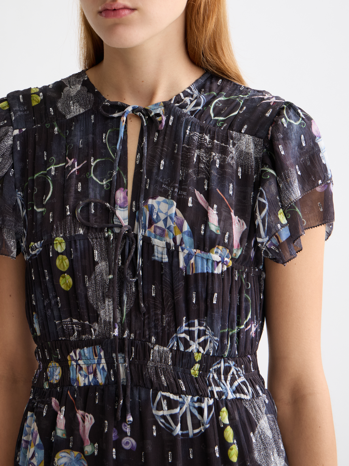 Gathered maxi dress - Black Mountain