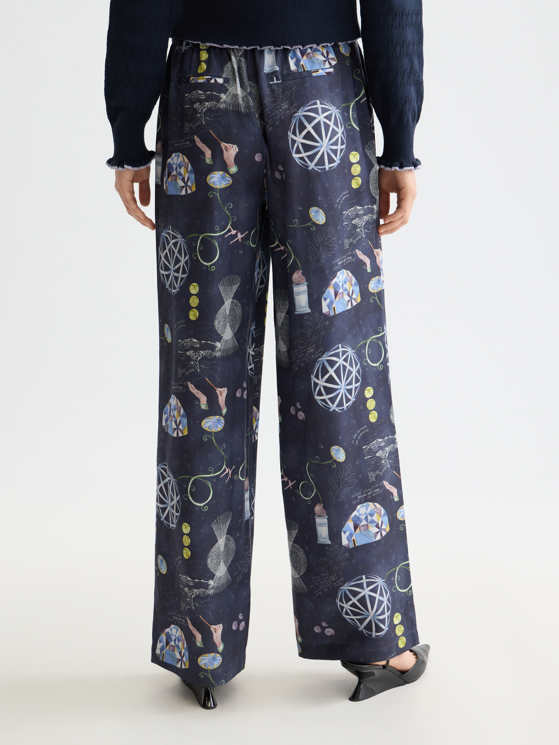 Gia wide fit pants - Black Mountain
