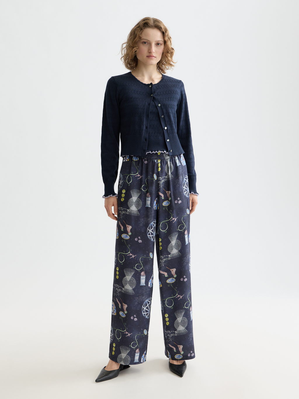Gia wide fit pants - Black Mountain