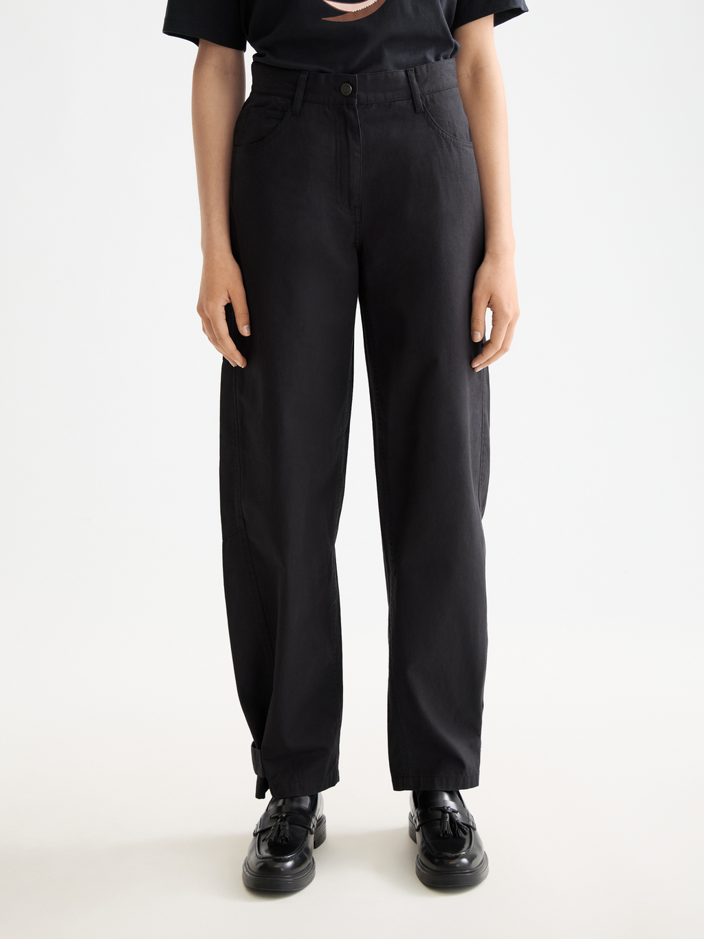 Lotus barrel leg pants - Meteorite