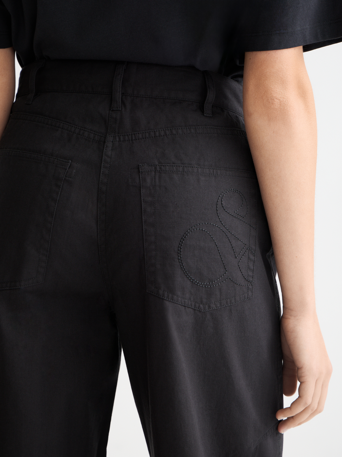 Lotus barrel leg pants - Meteorite