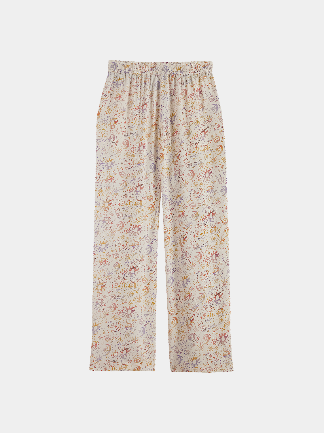 Scotch & Soda - Gia wide-fit pants - Cosmic Sky Eggnog