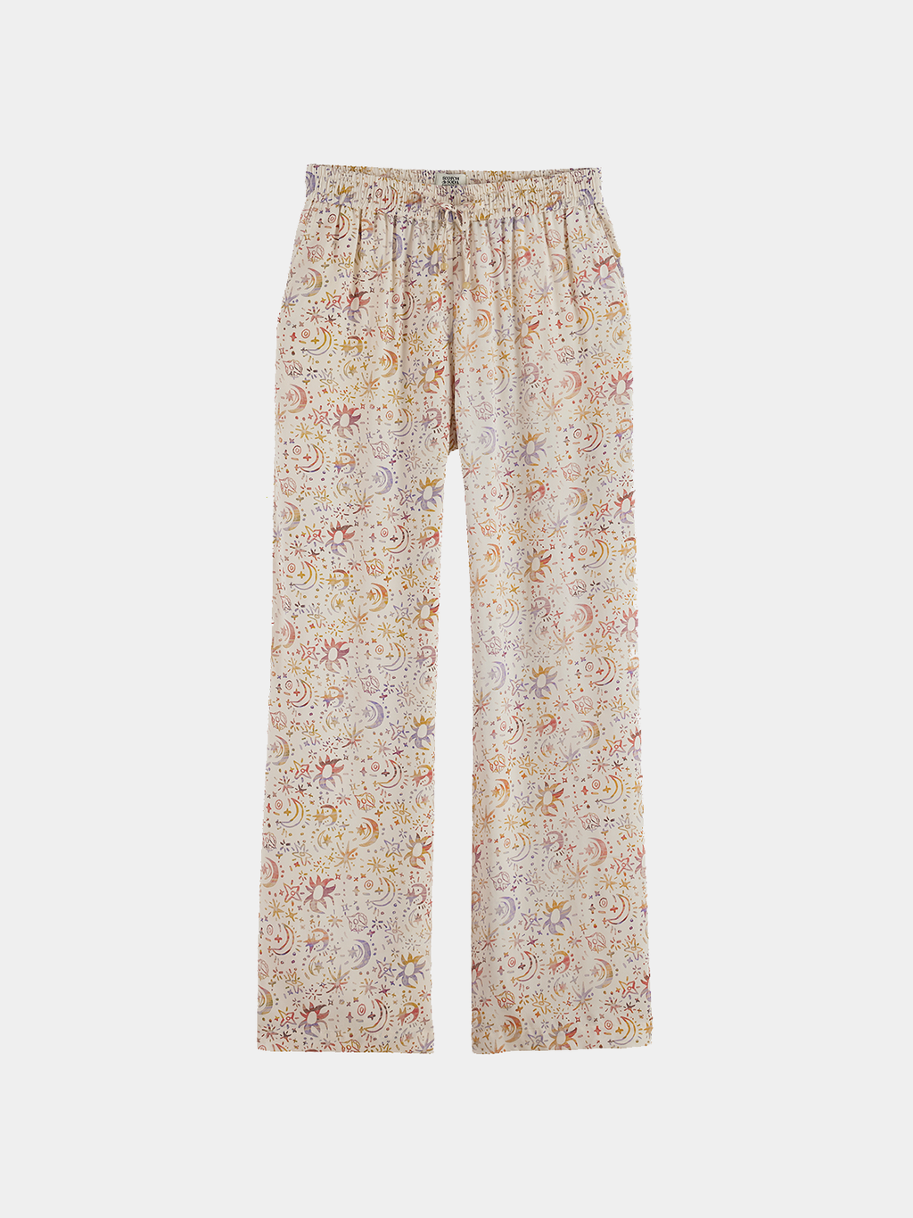Scotch & Soda - Gia wide-fit pants - Cosmic Sky Eggnog
