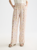 Scotch & Soda - Gia wide-fit pants - Cosmic Sky Eggnog