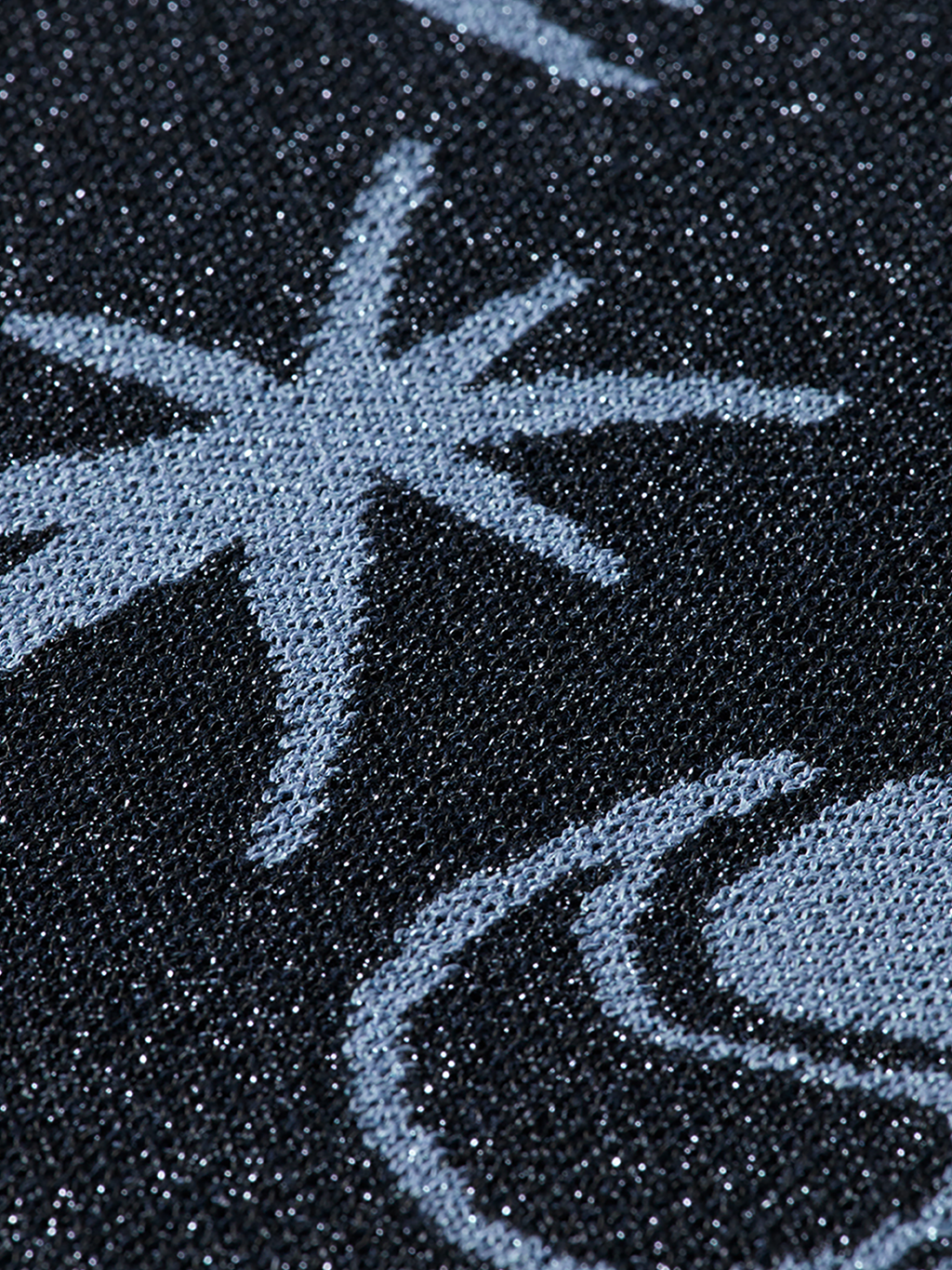 Jacquard knitted trousers - Cosmic Sky Spaced Carbon