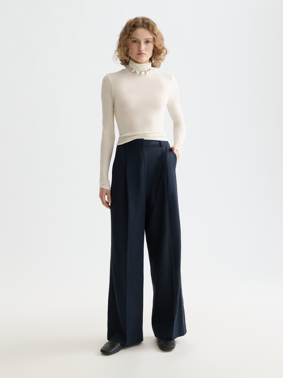 Rose wide-fit pants - Night 32"