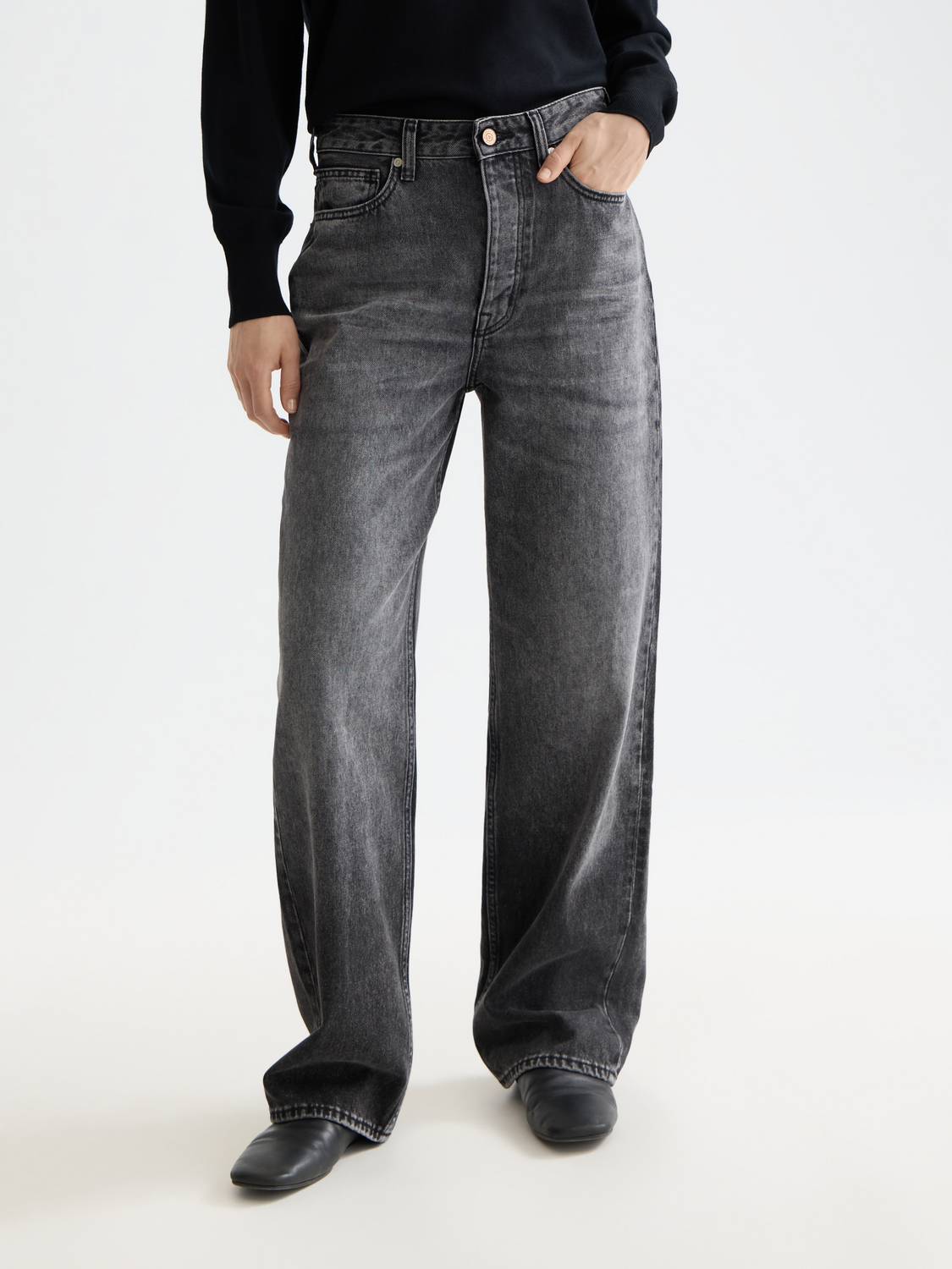 CORE Ripple straight jeans - Absolute Black 32"