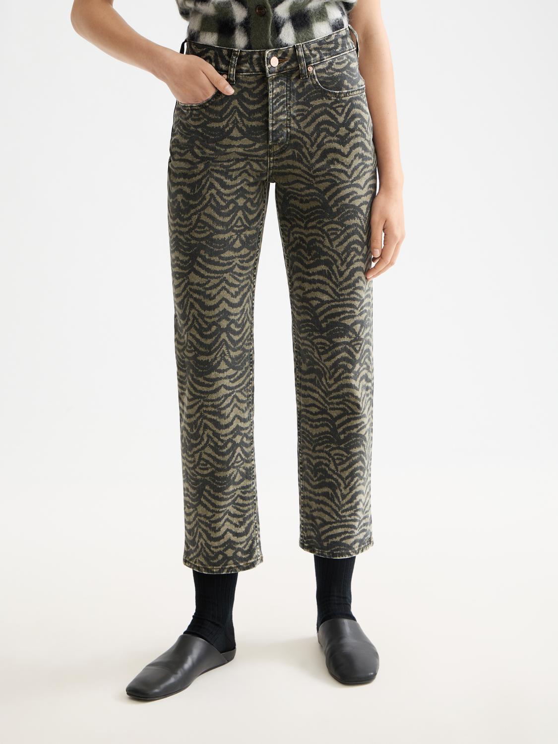 Sky straight fit jeans - Ikat Feather Thyme