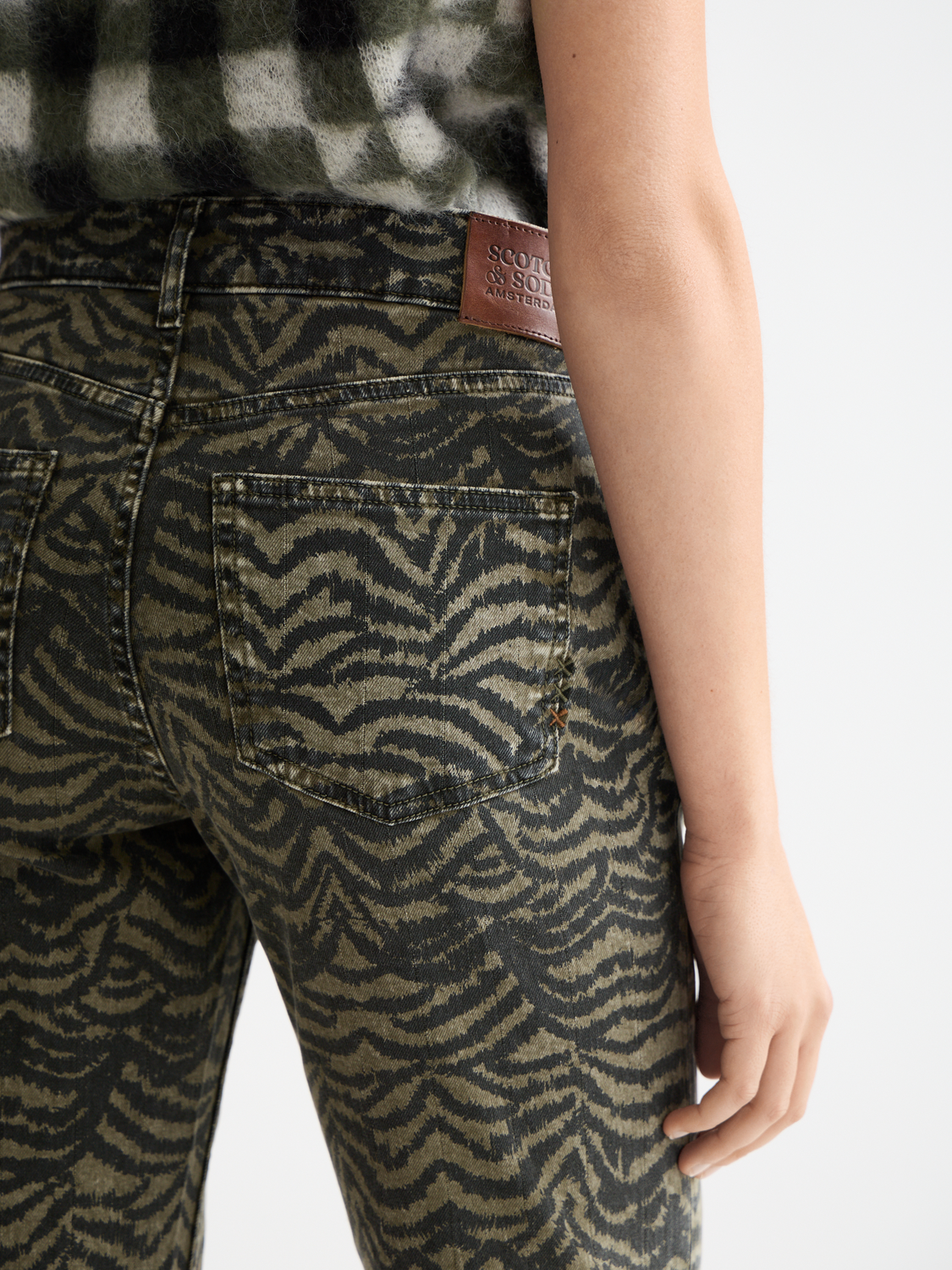 Sky straight fit jeans - Ikat Feather Thyme