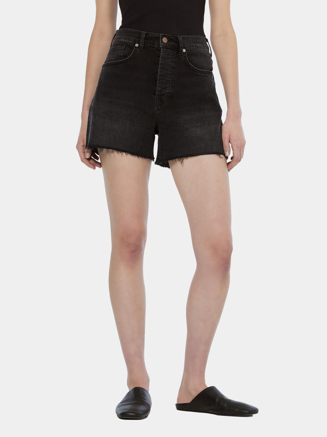 Core Ray Cut Off Denim Short - Black Night
