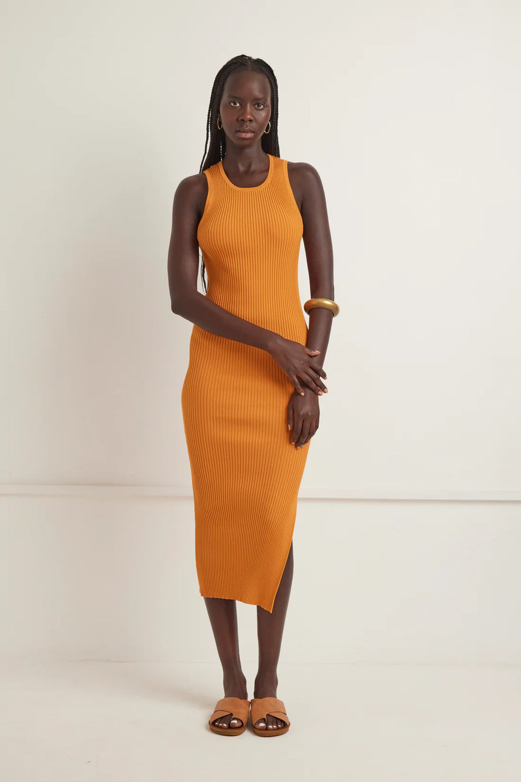 Grasslands Halter Dress - Marigold